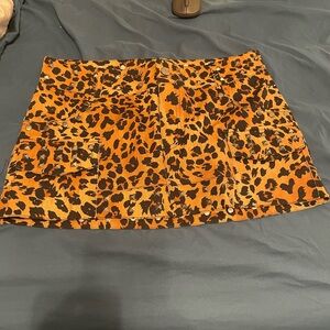 Current Mood Wild Animal Print Mini Skirt